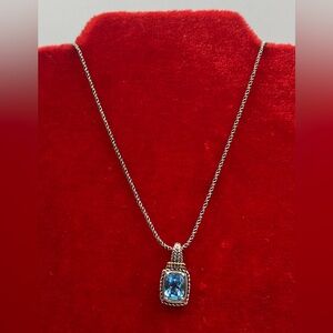 Sterling Silver & 14K Topaz Necklace (ON HOLD)